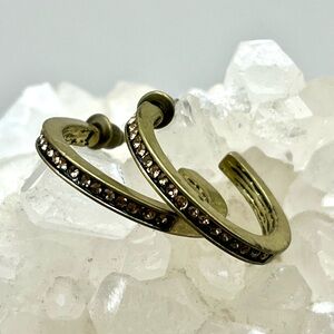 Elegant Bronze Toned Hoop Earrings